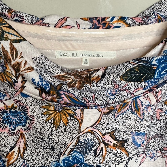 RACHEL Rachel Roy Off The Shoulder Strapless Midi Floral A-Line Dress Medium - Picture 12 of 16